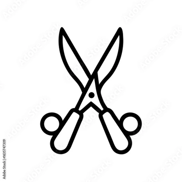 Fototapeta Scissors Icon for Creativity and Crafting Topics