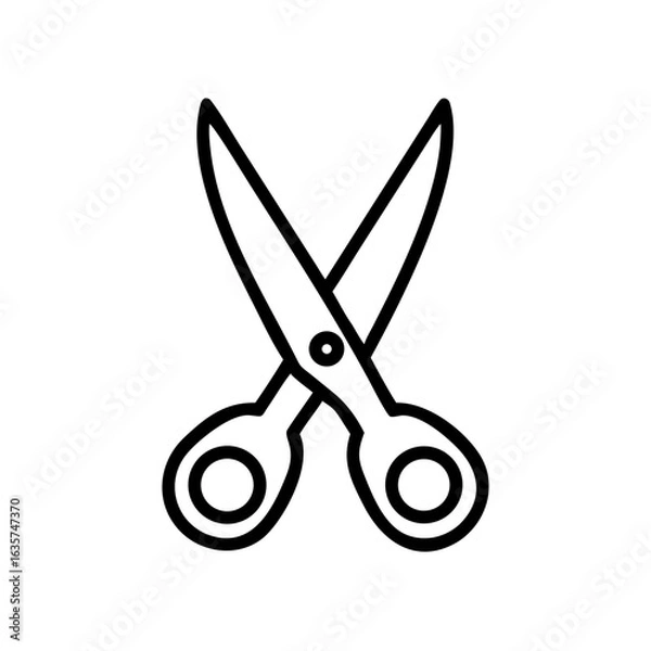 Fototapeta Scissors Icon for Creativity and Crafting Topics