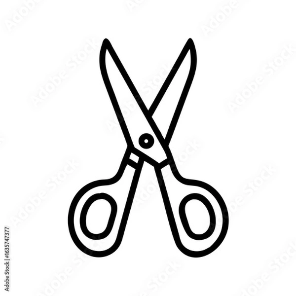 Fototapeta Scissors Icon for Creativity and Crafting Topics