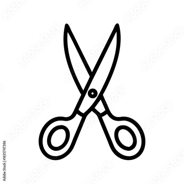 Fototapeta Scissors Icon for Creativity and Crafting Topics