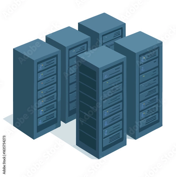 Obraz 3D/isometric impression. Technology/office theme