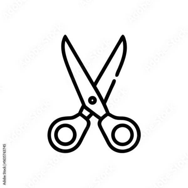 Obraz Scissors Icon for Creativity and Crafting Topics