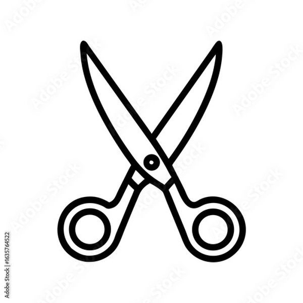 Obraz Scissors Icon for Creativity and Crafting Topics