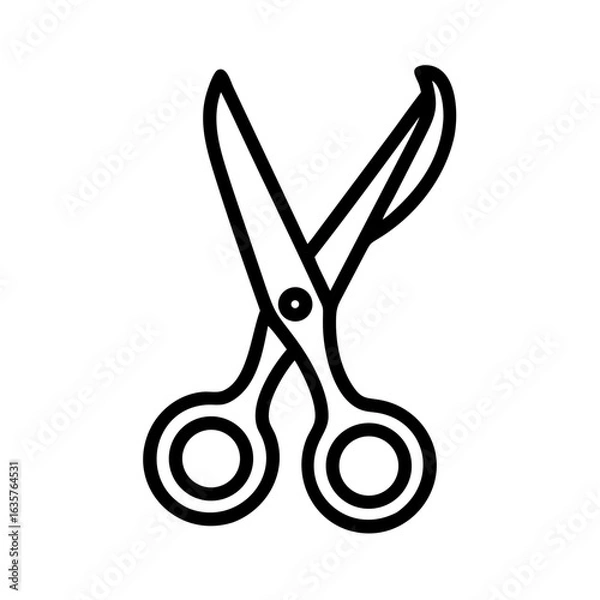 Obraz Scissors Icon for Creativity and Crafting Topics