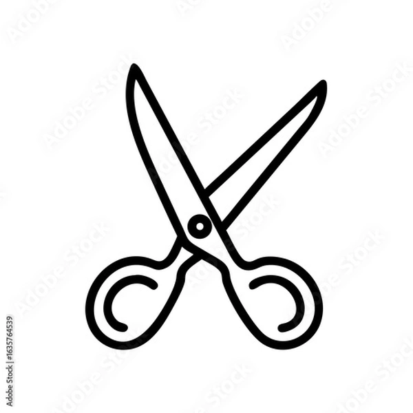 Obraz Scissors Icon for Creativity and Crafting Topics