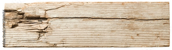 Obraz The texture of aged wooden plank, top view.