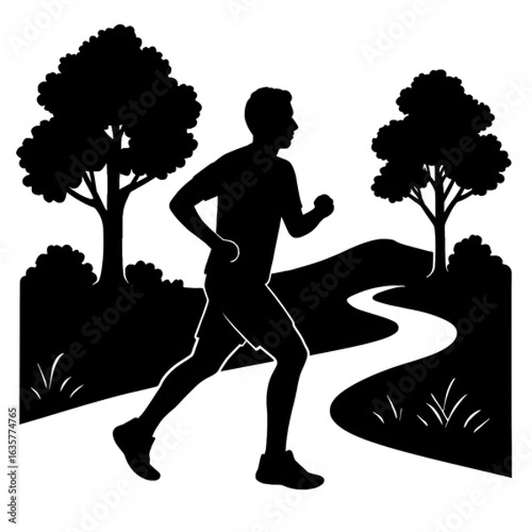 Obraz silhouette of a man