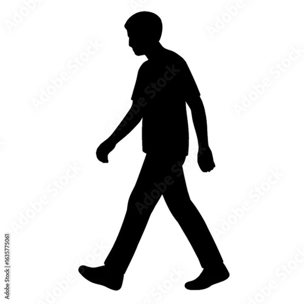 Obraz man running silhouette