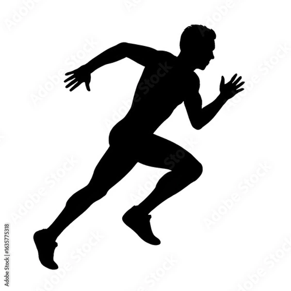 Obraz running man silhouette