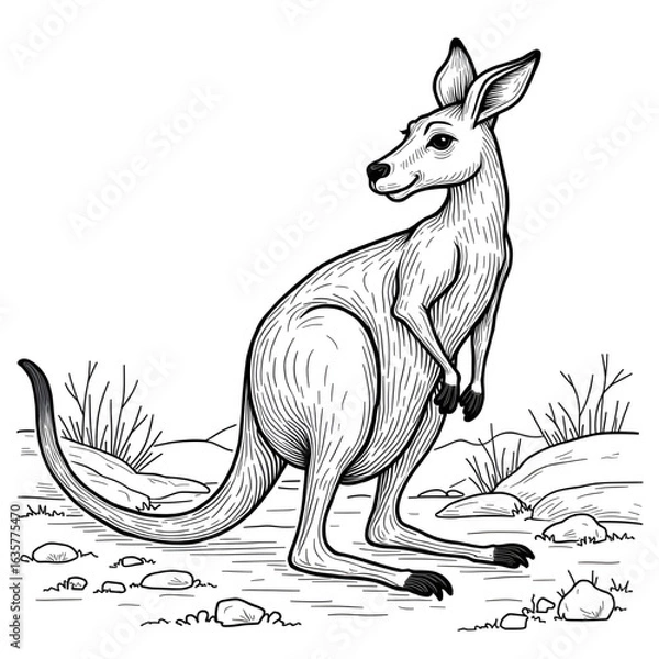 Obraz kangaroo vector illustration