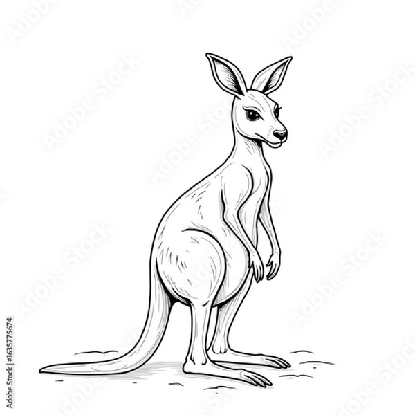 Obraz kangaroo vector illustration