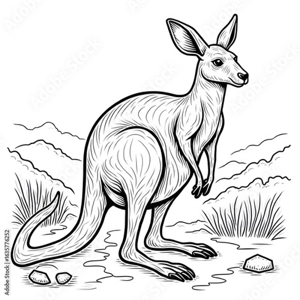 Obraz kangaroo vector illustration