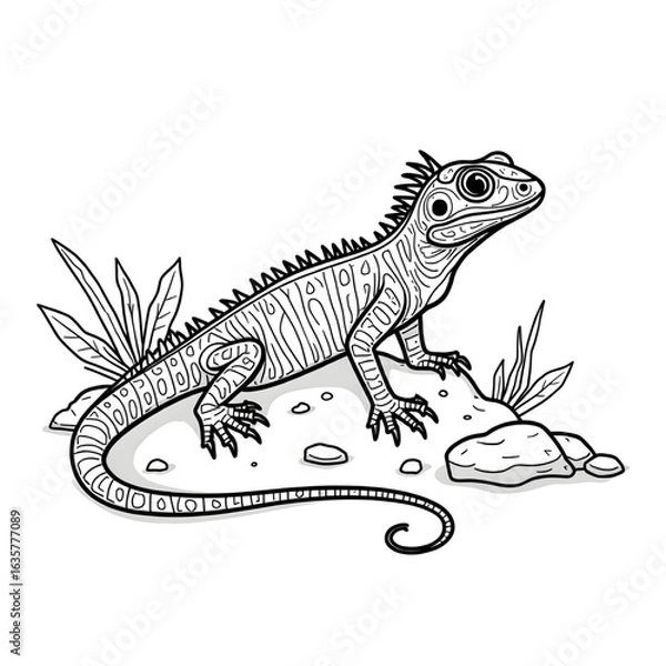 Obraz vector illustration of a lizard