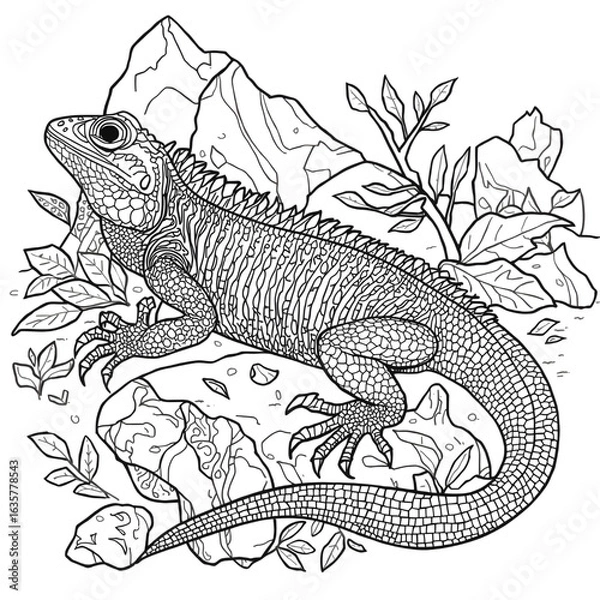 Obraz iguana on a tree
