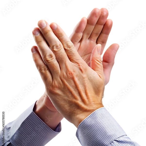 Fototapeta Clapping Hands Isolated on White Background
