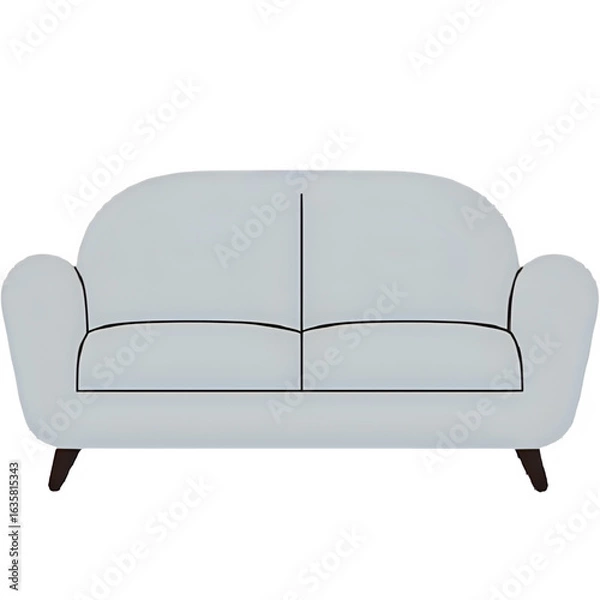 Fototapeta modern sofa isolated on white background