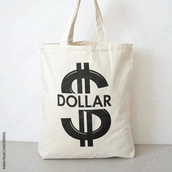 Obraz Dollar Sign Fabric Tote Bag	
