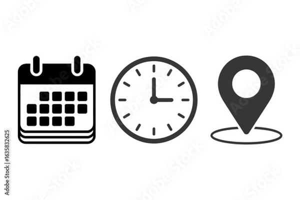 Fototapeta Folder Icons – File, Directory, Storage, Data Organization Symbols