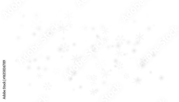 Fototapeta Winter snow particles and frosty elements PNG overlay