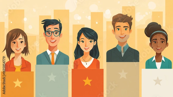 Obraz Corporate Gamification Leaderboard with Interactive Design