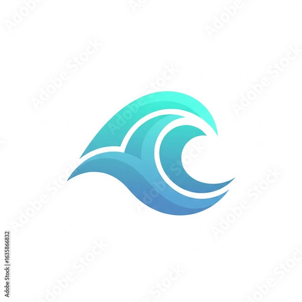 Fototapeta Abstract Fluid Wave Logo