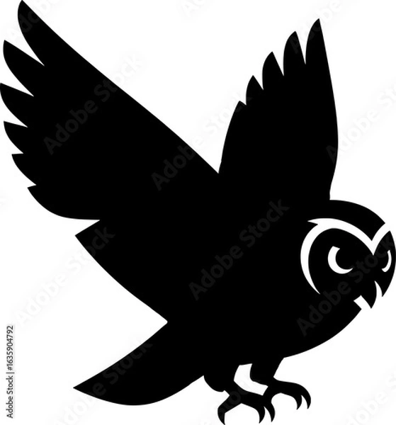 Fototapeta Owl in Flight, Nature Scene, Illustration, Captivating Environment, Side View, Wildlife Adventure