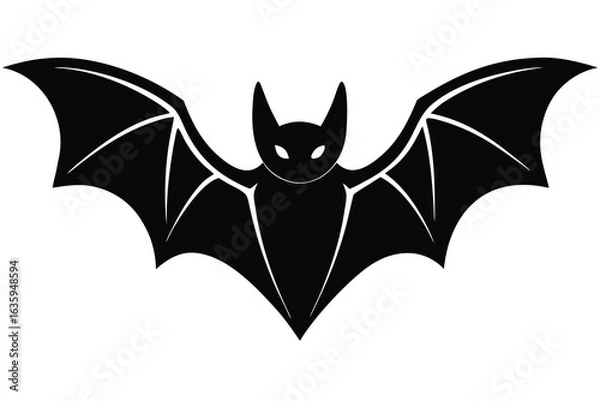 Obraz bat with spread wings vector icon