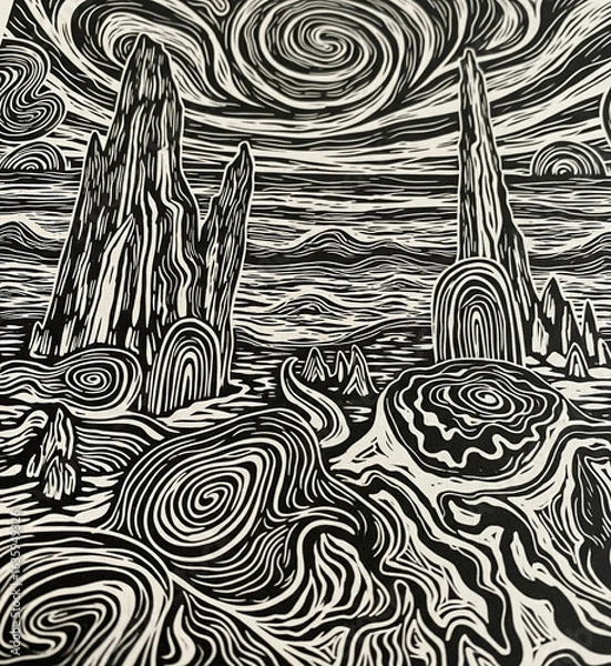 Fototapeta seamless pattern with lines