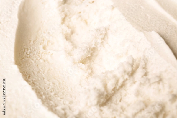 Fototapeta Delicious vanilla ice cream, closeup