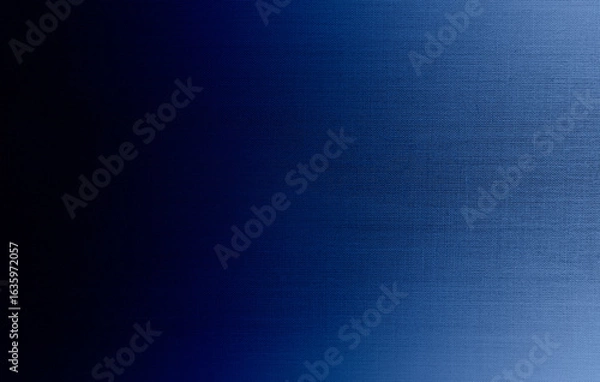 Fototapeta Dark cobalt and navy denim royal azure cerulean lapis cornflower color. Textile with subtle woven texture and soft vignette edges.  Backdrop with rich tonal gradient of black and blue. 