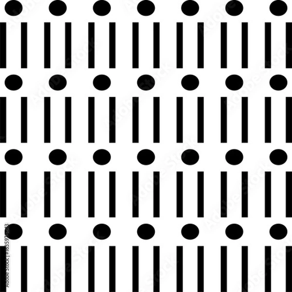 Fototapeta set of black and white barcode stripe circles pattern repeated vector illustratios