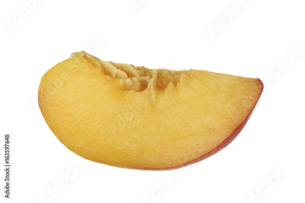 Fototapeta peach slice isolated on white background