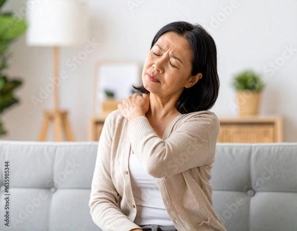 Obraz 中高年女性の肩の痛み