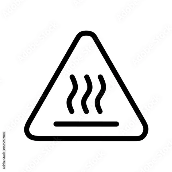 Obraz hot surface sign vector on white background
