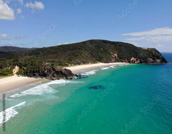 Obraz Coastal landscape with a pristine beach