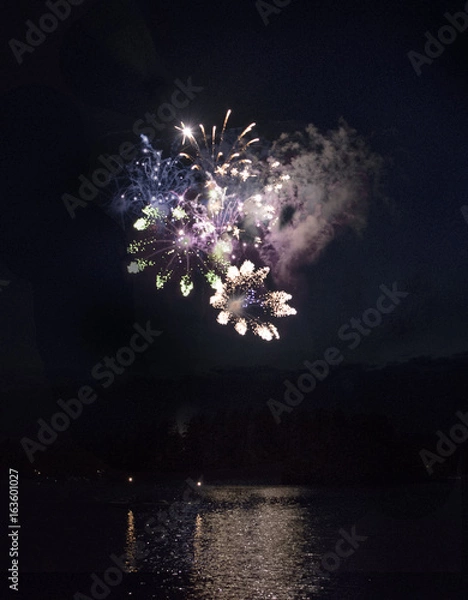 Obraz fireworks on a lake