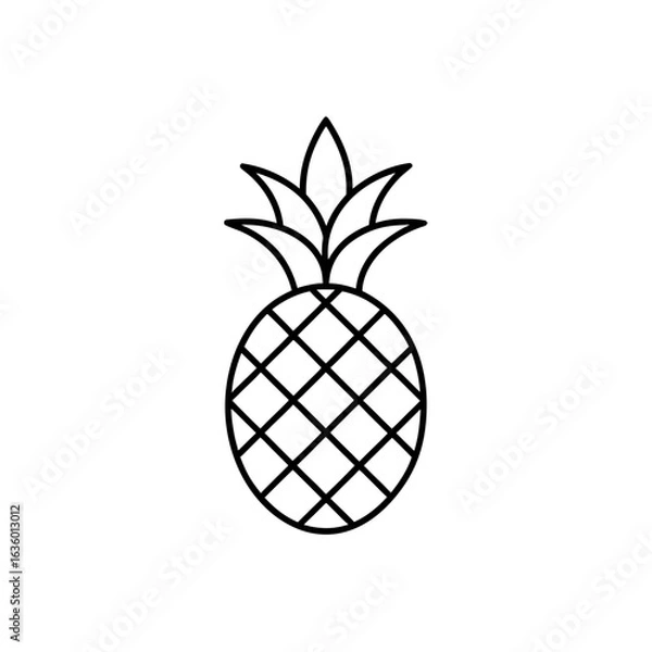 Fototapeta Outline of a fruit on transparent background