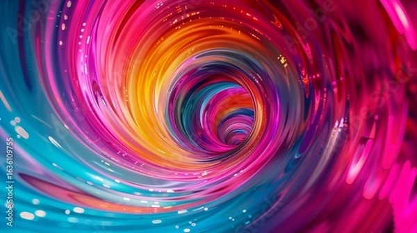 Fototapeta psychedelic swirl with vivid color transitions