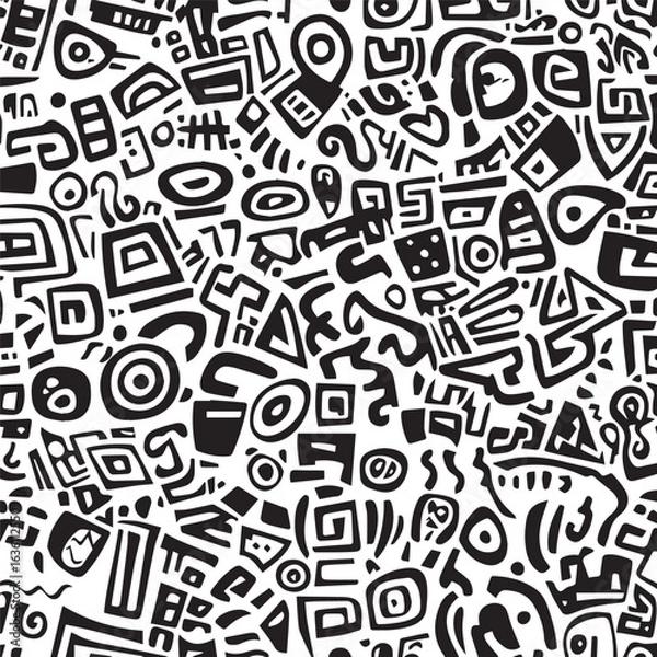 Obraz seamless pattern with black and white arrows