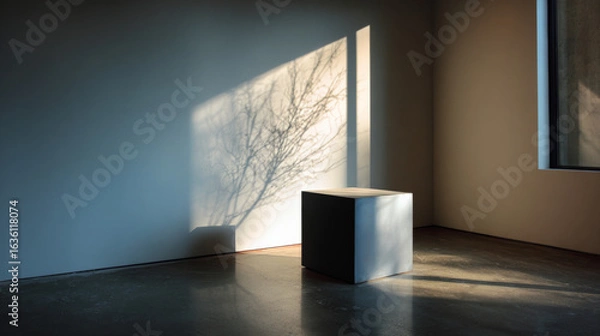 Fototapeta empty room with a podium