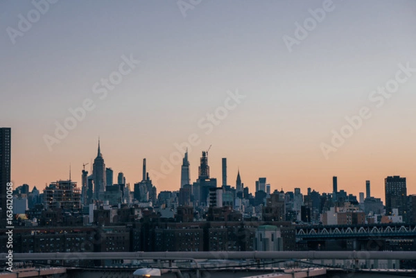 Obraz sunset in the city