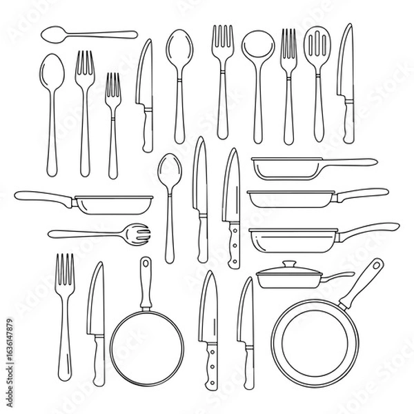 Obraz Silhouette of a man with a beard and glasses reading a book vector