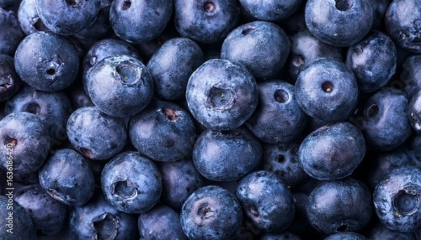 Fototapeta close up background texture of fresh blueberries