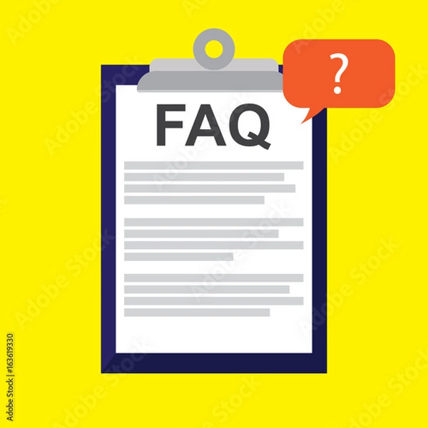 Obraz FAQ information sign icon. vector illustration.