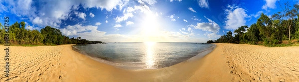 Fototapeta Piękna panorama 360 stopni na plaży w parku narodowym Masoala na Madagaskarze