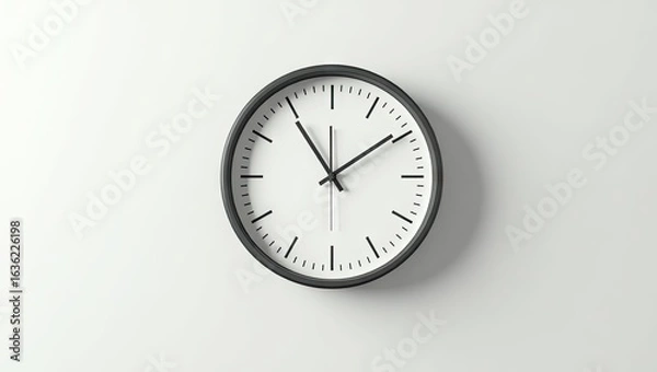 Fototapeta A wall clock with a clean design.
