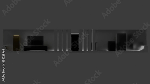 Fototapeta 3D Glass House Concept