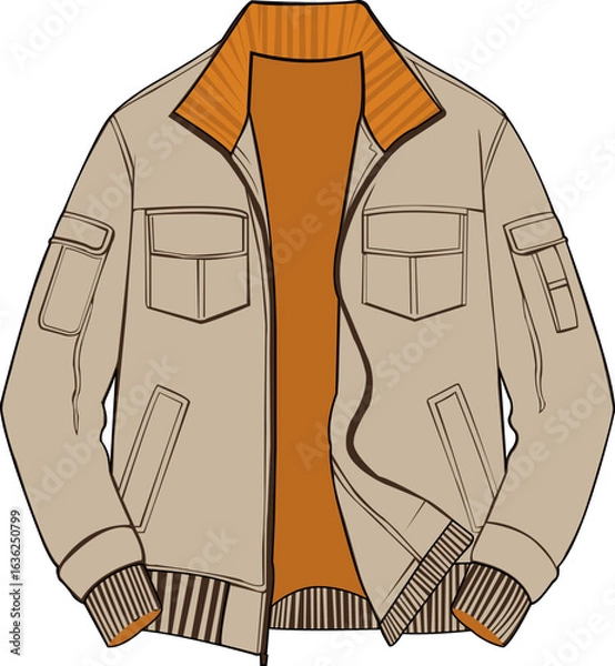 Fototapeta vector illustration of a jacket