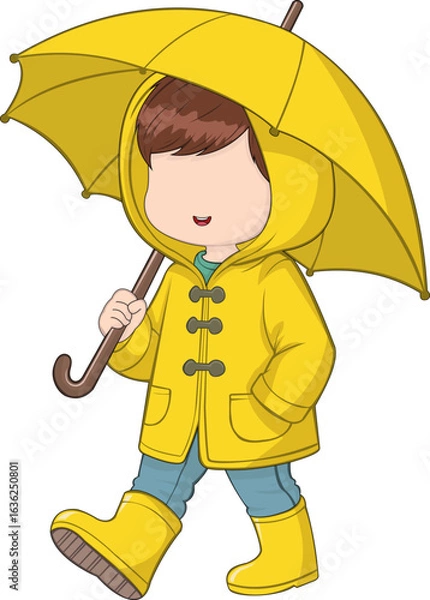 Fototapeta boy with umbrella
