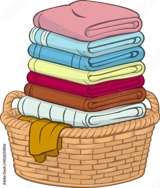 Obraz Stack of clothes in the basket